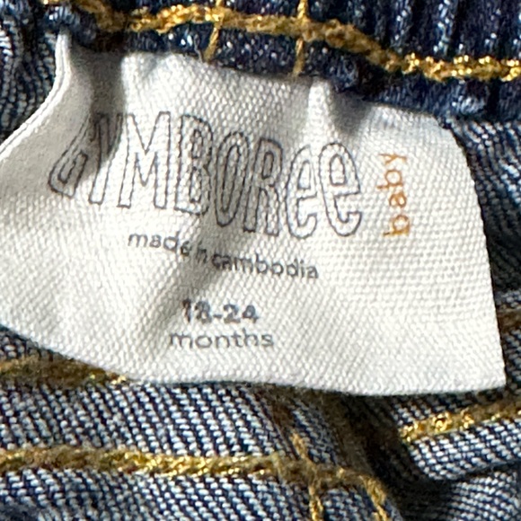 💥 $5 if bundled - 18 - 24 month GYMBOREE Jean Capri Pants with Ruffle Bottom - Picture 4 of 4